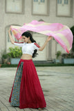 Navratri Wear Viscous Position Printed Lehenga Choli Set - women's fashion mart