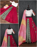 Navratri Wear Viscous Position Printed Lehenga Choli Set - women's fashion mart