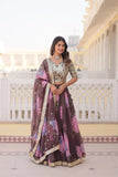 Beautiful Floral Printed Sequins Worked Designer Lehenga Choli - women's fashion mart