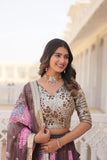 Beautiful Floral Printed Sequins Worked Designer Lehenga Choli - women's fashion mart