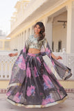 Beautiful Floral Printed Sequins Worked Designer Lehenga Choli - women's fashion mart