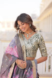 Beautiful Floral Printed Sequins Worked Designer Lehenga Choli - women's fashion mart