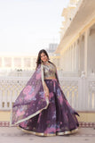 Beautiful Floral Printed Sequins Worked Designer Lehenga Choli - women's fashion mart