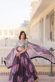 Beautiful Floral Printed Sequins Worked Designer Lehenga Choli - women's fashion mart