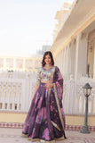 Beautiful Floral Printed Sequins Worked Designer Lehenga Choli - women's fashion mart