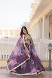 Beautiful Floral Printed Sequins Worked Designer Lehenga Choli - women's fashion mart