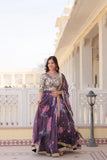 Beautiful Floral Printed Sequins Worked Designer Lehenga Choli - women's fashion mart