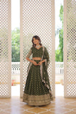 Pure Dyable Viscous Jacquard Double Zari Worked Lehenga Choli -Lehenga Choli Wine / Semi Stitched women's fashion mart