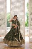 Pure Dyable Viscous Jacquard Double Zari Worked Lehenga Choli - women's fashion mart