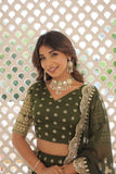 Pure Dyable Viscous Jacquard Double Zari Worked Lehenga Choli - women's fashion mart