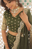 Pure Dyable Viscous Jacquard Double Zari Worked Lehenga Choli - women's fashion mart