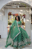 Elegant and Outstanding Embroidered Lehenga Choli -Lehenga Choli Pink / Semi Stitched women's fashion mart
