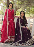 Gorgeous Faux Georgette Rich Sequins Embroidered Gown With Dupatta -Gowns Pink / M women's fashion mart
