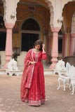 Festival Wear Chinon Rich Sequins Embroidered Gown -Gowns Maroon / M women's fashion mart