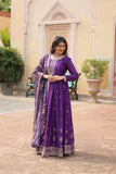 Festival Wear Chinon Rich Sequins Embroidered Gown -Gowns Maroon / M women's fashion mart