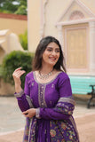 Festival Wear Chinon Rich Sequins Embroidered Designer Gown - women's fashion mart