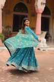Festival Wear Chinon Rich Sequins Embroidered Gown - women's fashion mart