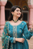 Festival Wear Chinon Rich Sequins Embroidered Gown - women's fashion mart