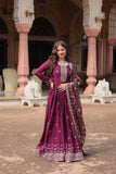 Festival Wear Chinon Rich Sequins Embroidered Gown - women's fashion mart