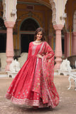 Festival Wear Chinon Rich Sequins Embroidered Designer Gown - women's fashion mart