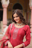 Festival Wear Chinon Rich Sequins Embroidered Designer Gown - women's fashion mart