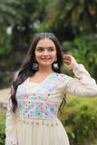 Wear Kora Cotton Kutchi Gamthi Worked Gown -Gowns L women's fashion mart