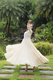 Wear Kora Cotton Kutchi Gamthi Worked Gown -Gowns L women's fashion mart