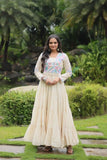 Wear Kora Cotton Kutchi Gamthi Worked Gown -Gowns L women's fashion mart