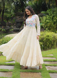 Wear Kora Cotton Kutchi Gamthi Worked Gown -Gowns L women's fashion mart