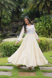 Wear Kora Cotton Kutchi Gamthi Worked Gown -Gowns L women's fashion mart