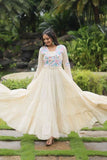 Wear Kora Cotton Kutchi Gamthi Worked Gown -Gowns L women's fashion mart