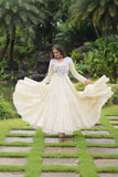 Wear Kora Cotton Kutchi Gamthi Worked Gown -Gowns L women's fashion mart