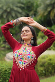 Wear Rayon Kutchi Gamthi Worked Gown -Gowns L women's fashion mart