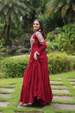 Wear Rayon Kutchi Gamthi Worked Gown -Gowns L women's fashion mart