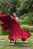 Wear Rayon Kutchi Gamthi Worked Gown -Gowns L women's fashion mart