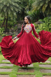 Wear Rayon Kutchi Gamthi Worked Gown -Gowns L women's fashion mart