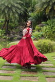 Wear Rayon Kutchi Gamthi Worked Gown -Gowns L women's fashion mart