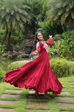 Wear Rayon Kutchi Gamthi Worked Gown -Gowns L women's fashion mart