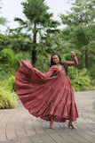 Heavy Cotton Printed and Kutchi Design Gown For Navratri - women's fashion mart