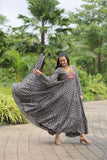 Heavy Cotton Printed and Kutchi Design Gown For Navratri - women's fashion mart