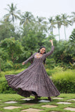 Fabulous and Comfortable Cotton Printed Navaratri Gown -Gowns Maroon / L women's fashion mart