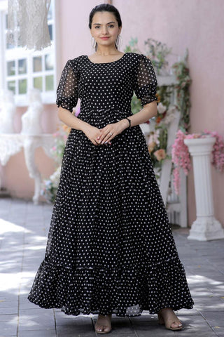 Supreme Georgette Readymade Digital Printed Gown.