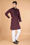 Maroon Designer Kurta for Men - Festive & Wedding  women's fashion mart