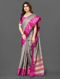 Launching Cotton Silk Chex Pattern Saree With Gold Zari Weaving -Party Wear Default Title women's fashion mart