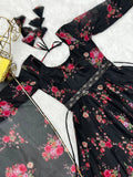 Enchanting Organza Silk Floral Digital Printed Anarkali Pant Suit - women's fashion mart