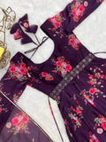 Enchanting Organza Silk Floral Digital Printed Anarkali Pant Suit - women's fashion mart