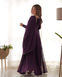 Enchanting Pure Faux Georgette Fully Flared Anarkali Pant Suit - women's fashion mart