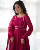 Enchanting Pure Faux Georgette Fully Flared Anarkali Pant Suit - women's fashion mart