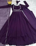 Enchanting Pure Faux Georgette Fully Flared Anarkali Pant Suit - women's fashion mart