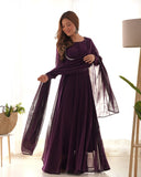 Enchanting Pure Faux Georgette Fully Flared Anarkali Pant Suit - women's fashion mart